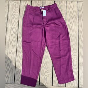 NWT Loft 6 petite plum purple straight leg dress pants work wear business casual